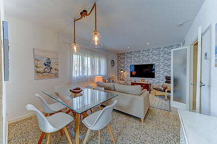 Dining area with Living room